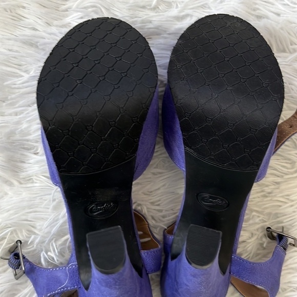 Candies Women’s heels Purple Suede Open-toe Platform size 7.5 M - Picture 8 of 13